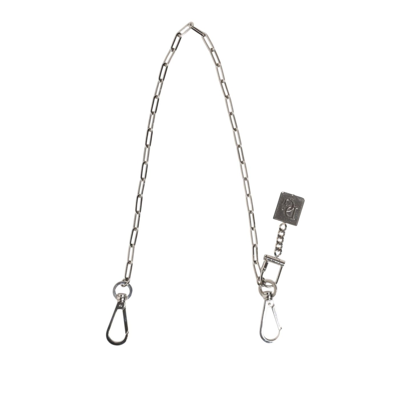 Dolce & Gabbana Silver Tone Metal Chain DG Charm Belt Keychain
