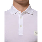 Dolce & Gabbana White Collared Short Sleeves Polo T-shirt