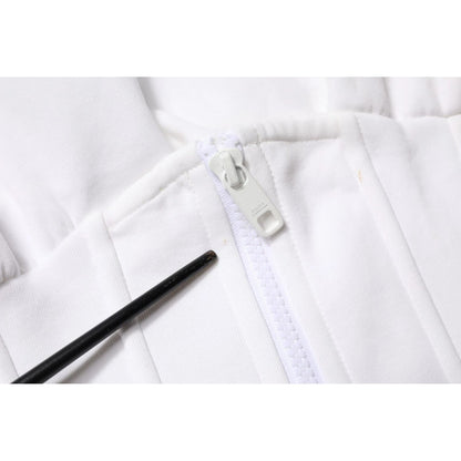 Dolce & Gabbana White Corset Stretch Cotton Top T-shirt