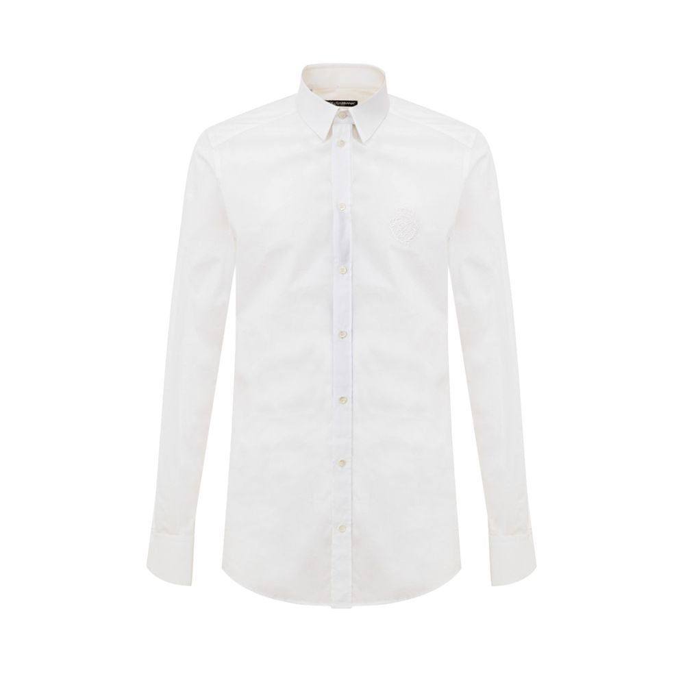 Dolce & Gabbana White Cotton Dress Shirt