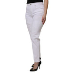 Dolce & Gabbana White Cotton Tattered BOYFRIEND Denim Jeans