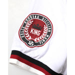 Dolce & Gabbana White #DGMillennials King Crown V-neck T-shirt