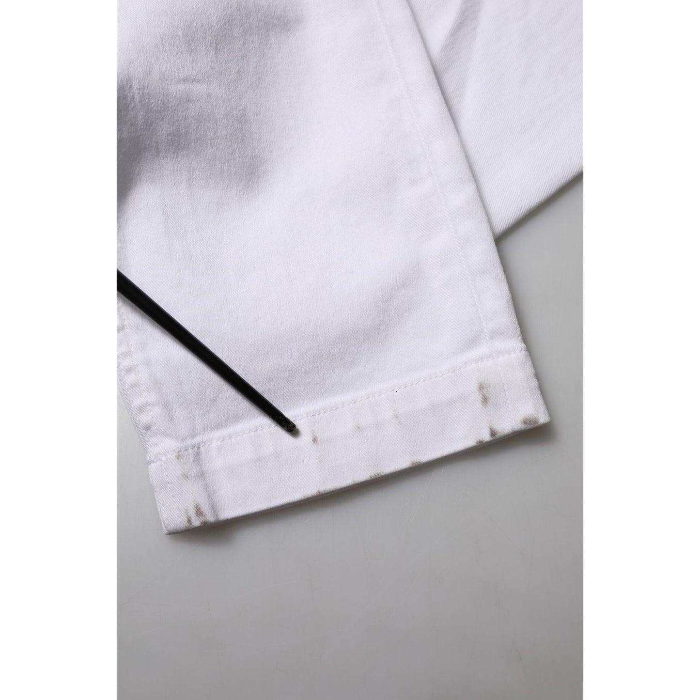 Dolce & Gabbana White Floral Embroidery GIRLY Denim Jeans