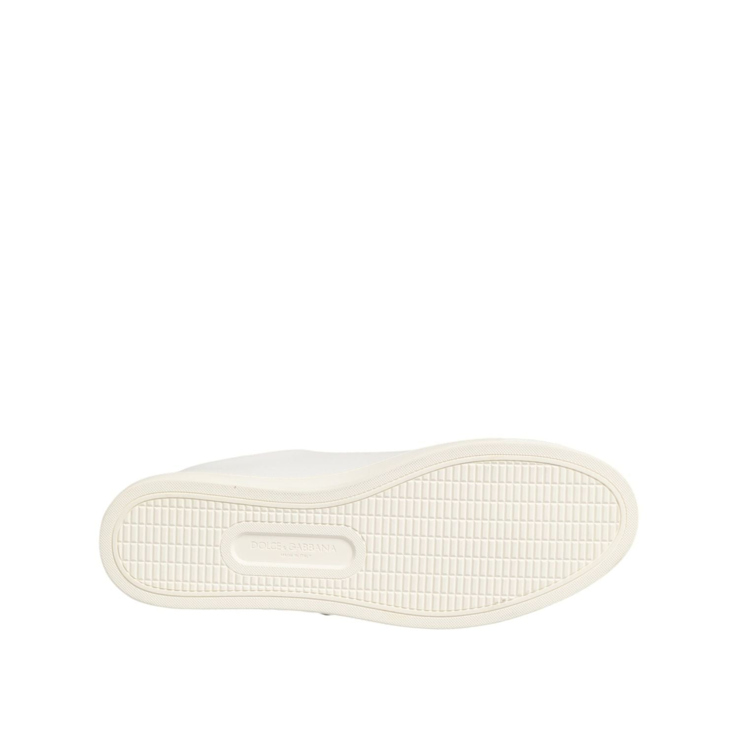 Dolce & Gabbana White Leather Sacre Heart Patch Sneakers  Shoes