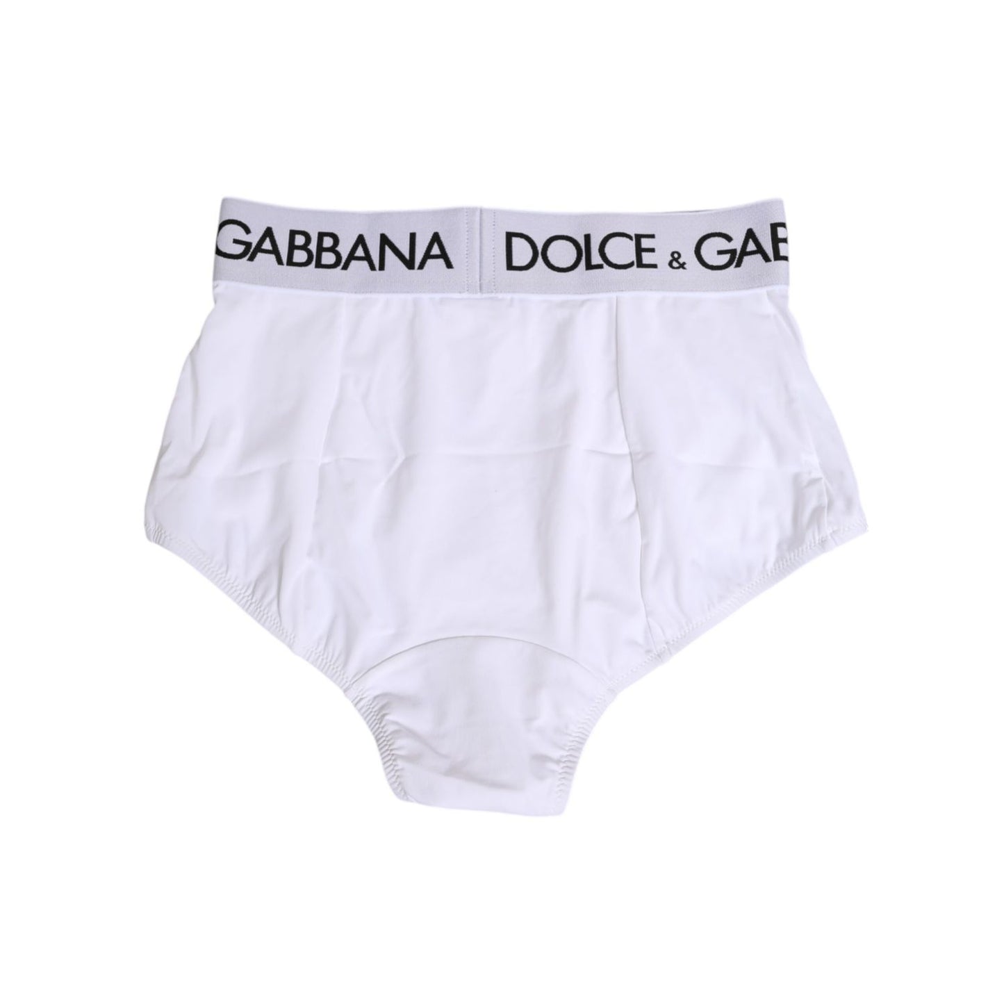 Dolce & Gabbana White Nylon Logo Waistband Panty Underwear