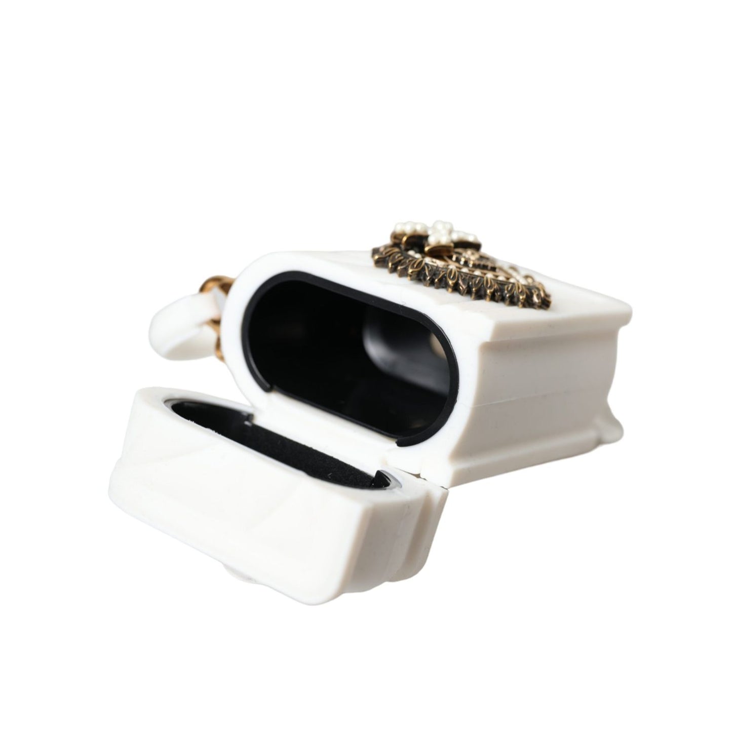 Dolce & Gabbana White Silicone Devotion Heart Cover Hand Bag Airpod Case