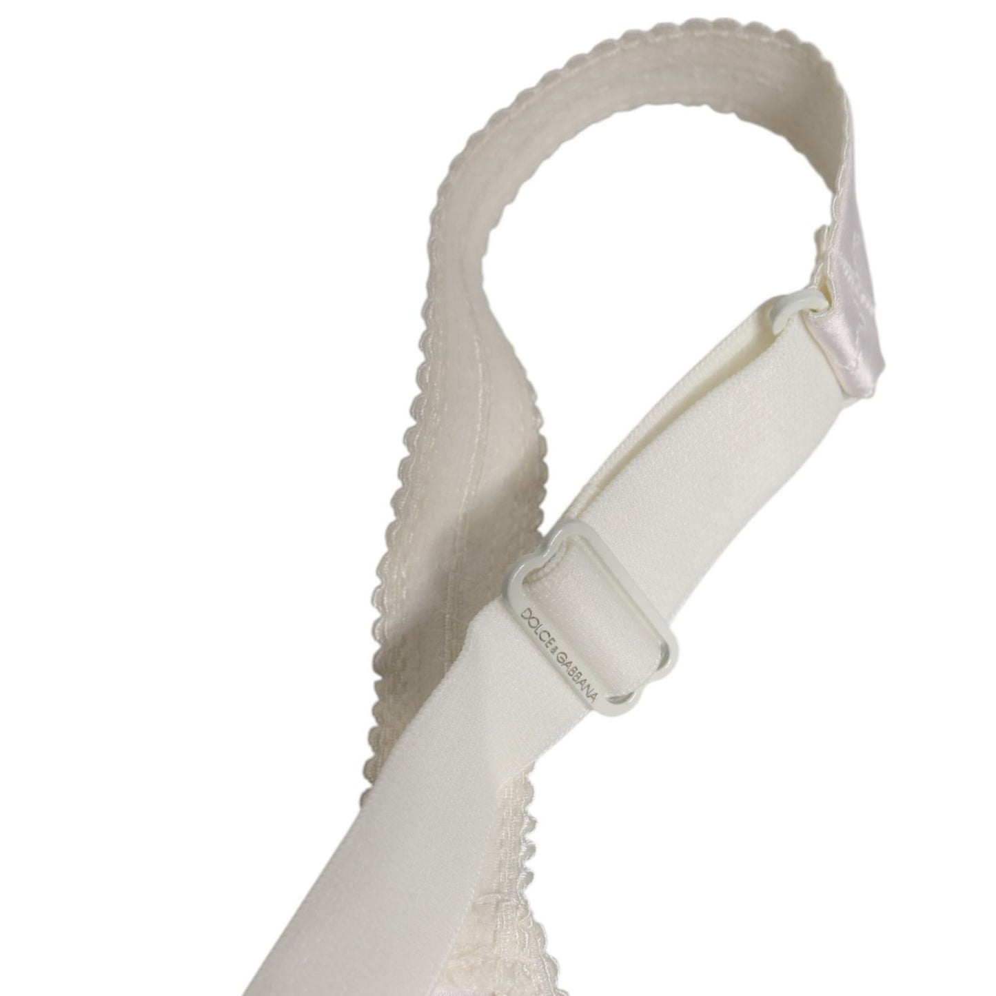 Dolce & Gabbana White Silk Balconette Non Wire Bra Underwear