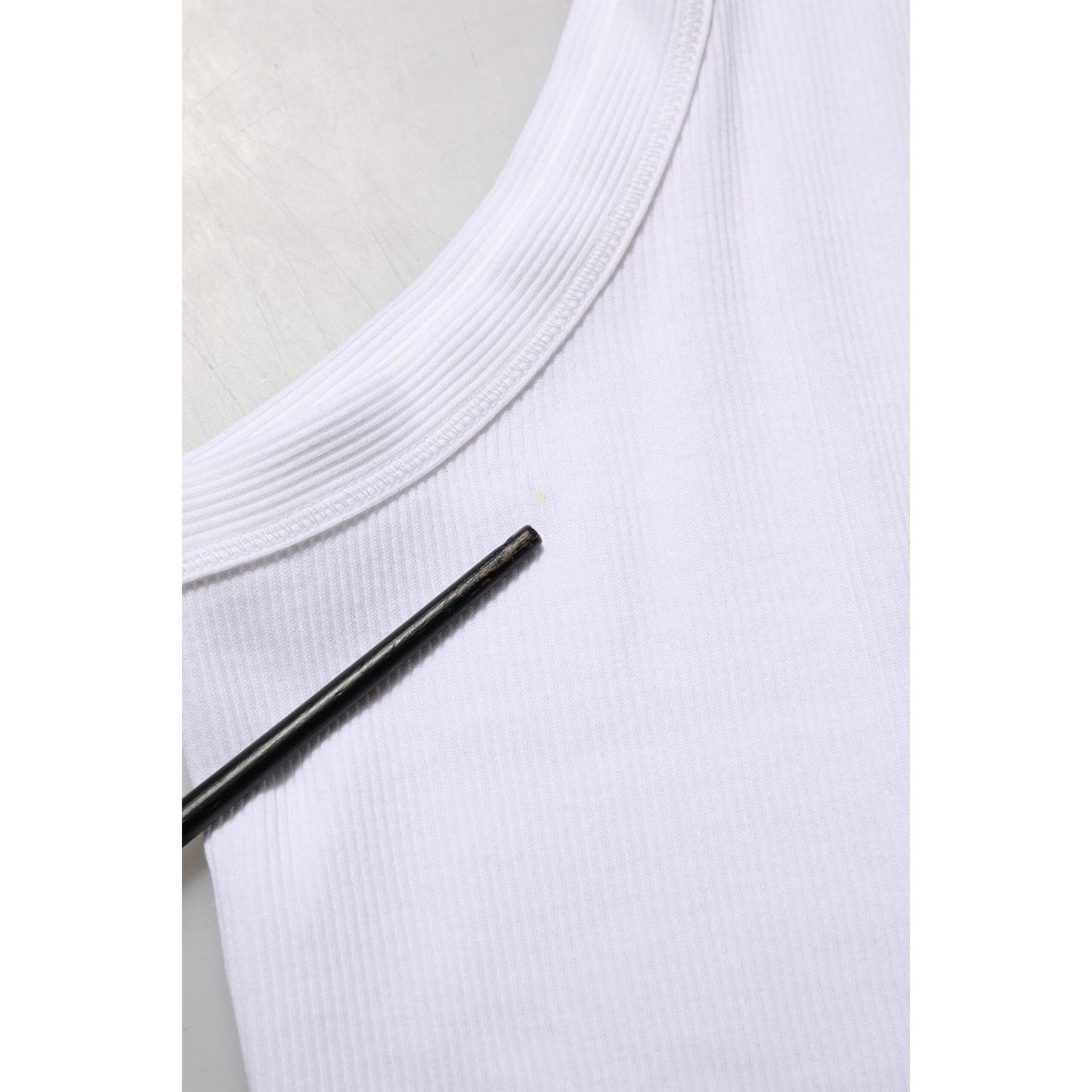 Dolce & Gabbana White Sleeveless Round Neck Tank T-shirt