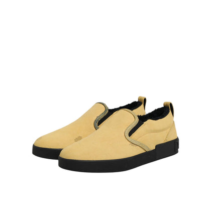 Dolce & Gabbana Yellow Cotton Low Top Slip On Sneakers Shoes