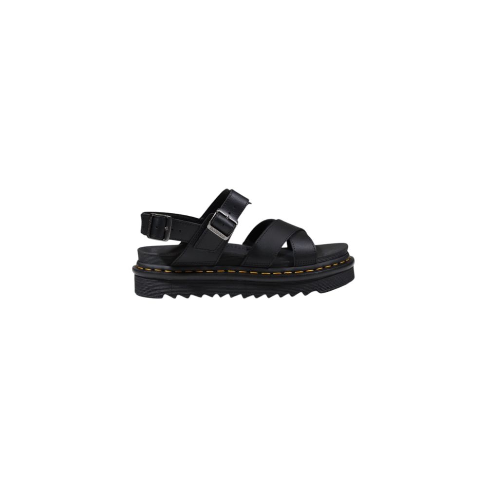 Dr. Martens Black Leather Flat Sandals