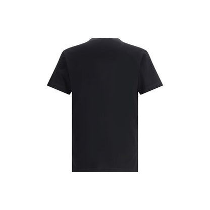 Back view of Dsquared² Black Cotton Sportswear T-shirt showcasing soft cotton fabric with a ribbed crew neck.