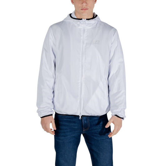 EA7 Emporio Armani White Polyester Shell Jacket
