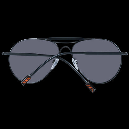 ERMENEGILDO ZEGNA MOD. ZC0020 02A57 aviator sunglasses for men with sleek black frame and dark lenses.