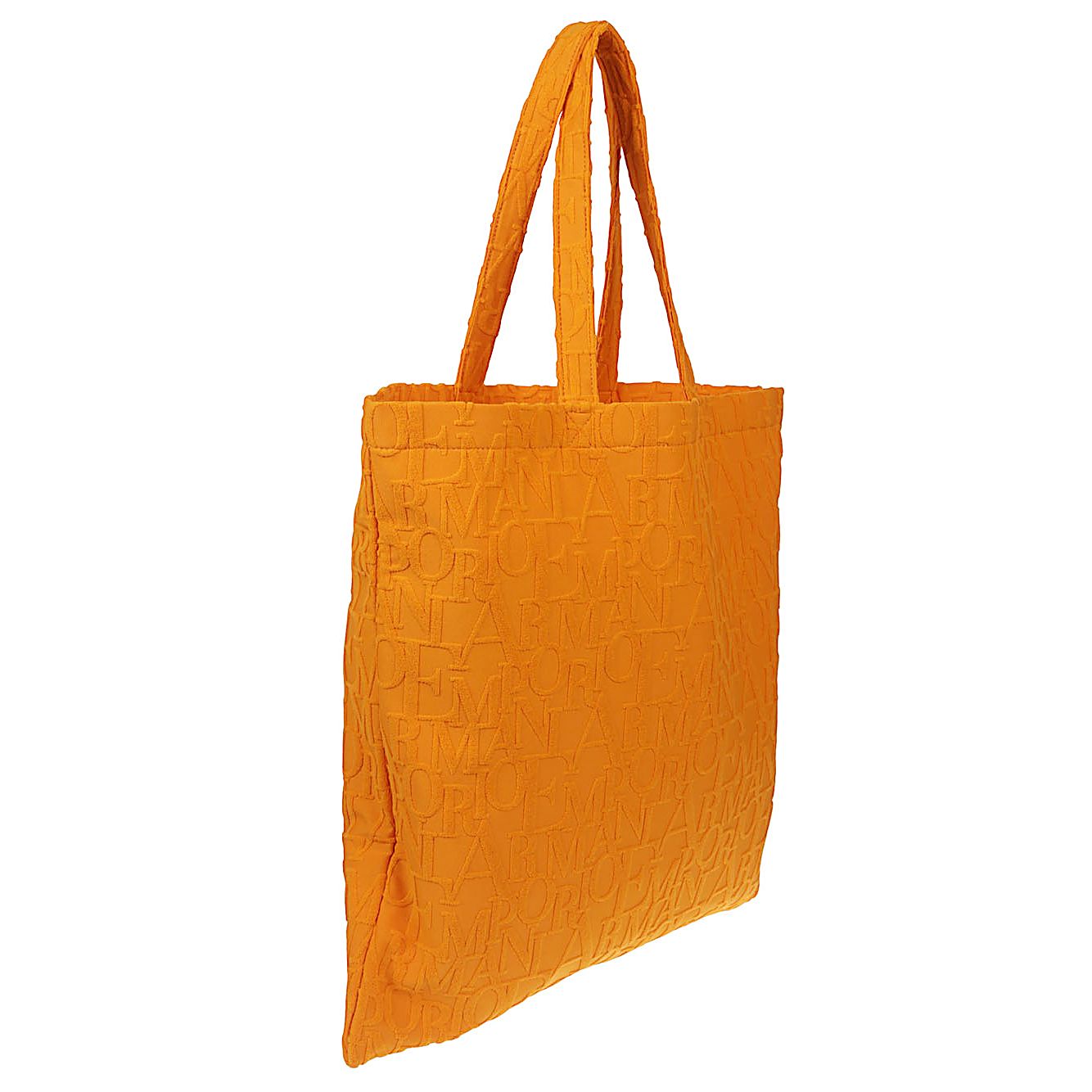 Emporio Armani Beachwear shopper in bold 3D ASV logo fabric