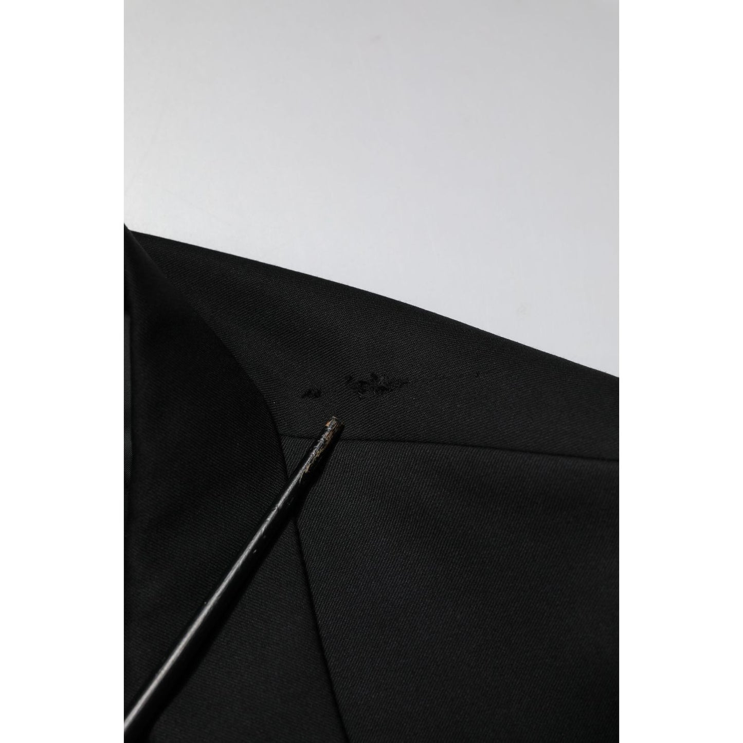 Emporio Armani Black Double Breasted Men Jacket Suit Blazer