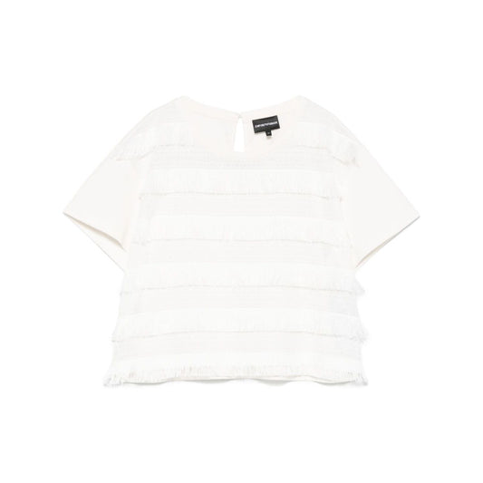Emporio Armani T-shirt with fringes Topwear