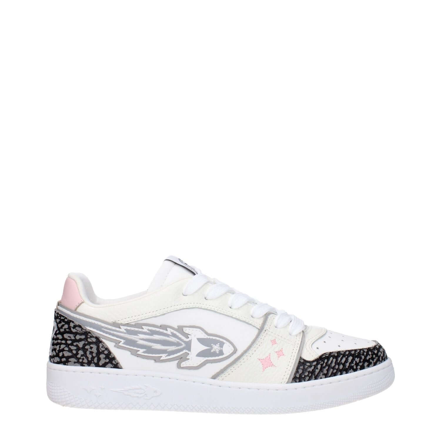 Enterprise Japan White Leather Athletic Sneakers