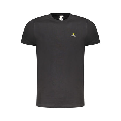 Esercito 1659 Black Cotton T-Shirt with short sleeves, aviation style, crew neck, and logo print.