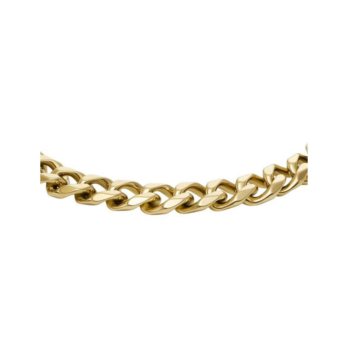 Close-up of gold bracelet chain, FOSSIL JEWELS JEWELRY Mod. JF04616710, showcasing its intricate link design.