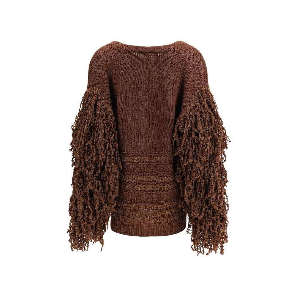 Fabiana Filippi Brown Camel Hair  Cardigan