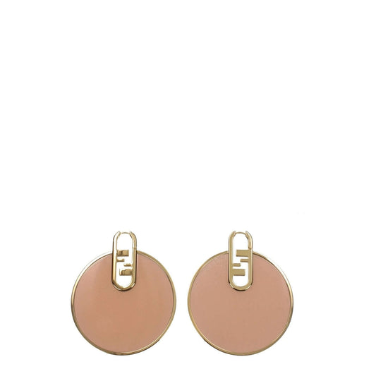 Fendi Pink Plexiglass Earrings with gold accents and hook closure, designed for casual style. MPN 8AH593WN5F1HEQ, F71102 collection.