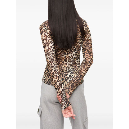 GANNI T-shirts and Polos Brown Topwear