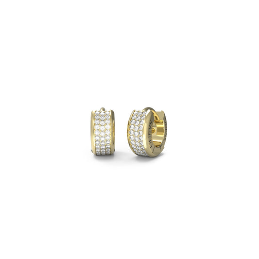 Gold and diamond hoop earrings from GUESS JEWELS JEWELRY Mod. JUBE04583JWYGT-U