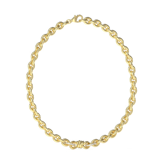 GUESS JEWELS JEWELRY Mod. JUBN04005JWYGT-U necklace showcasing elegant gold links.