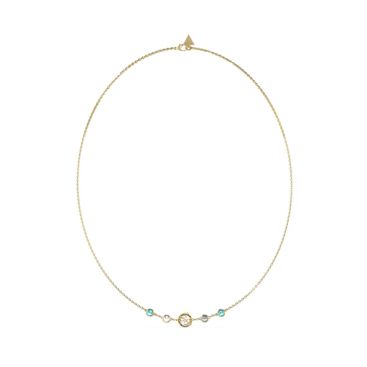 GUESS JEWELS JEWELRY Mod. JUBN05097JWYGAQT-U gold necklace with delicate pendant design.