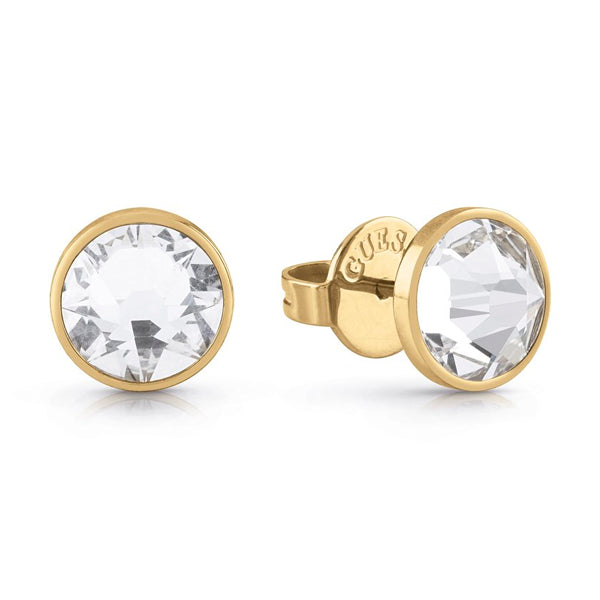 GUESS JEWELS JEWELRY Mod. JUME01343JWYGT-U gold earrings with crystal stones