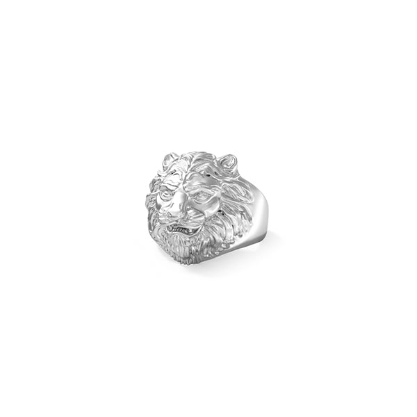 GUESS JEWELS JEWELRY Mod. JUMR01307JWST62 silver lion head ring