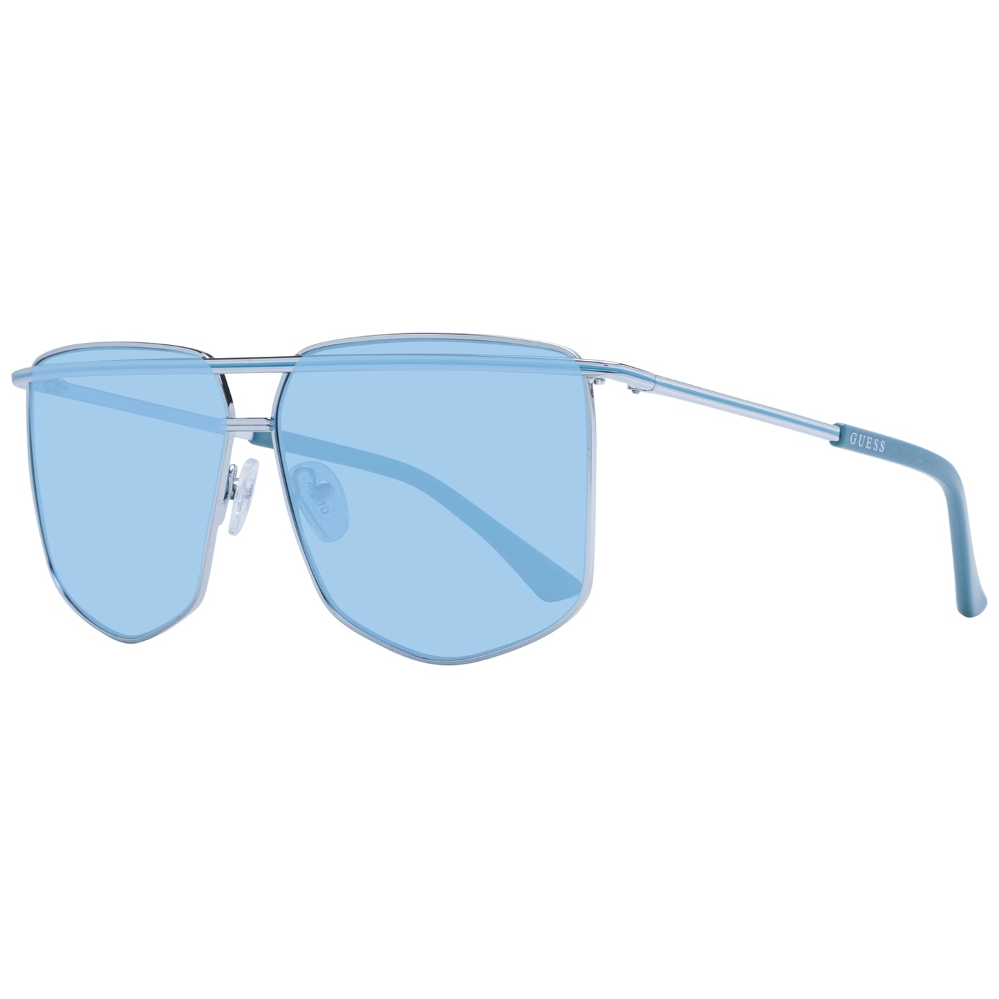 Stylish blue sunglasses for women, model GUESS MOD. GU7851 6310V with modern design and blue lenses, perfect for fashion-forward ladies.