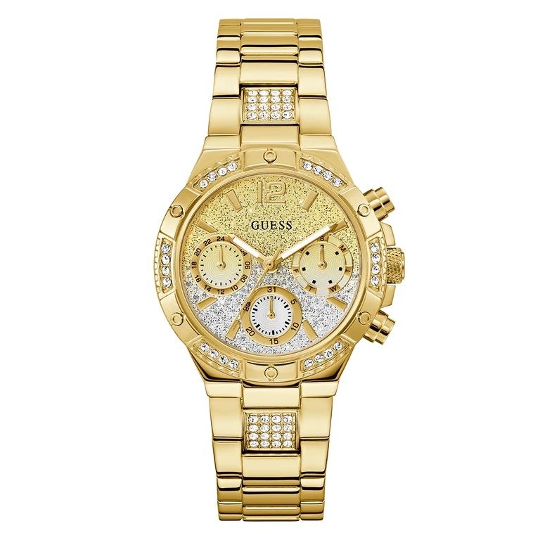 Luxurious gold watch GUESS Mod. HARLOW with sparkling details and a sophisticated design.
