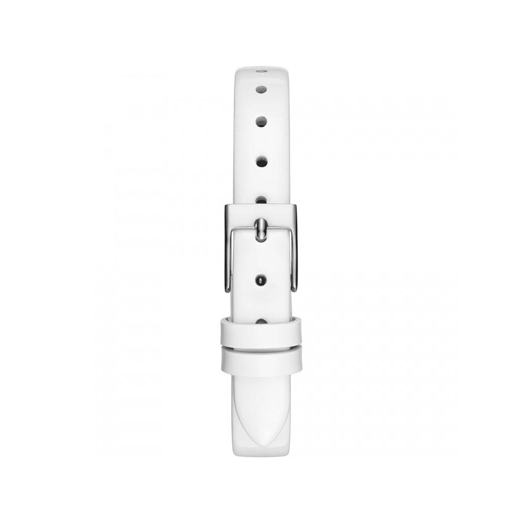 White adjustable watch strap with buckle clasp