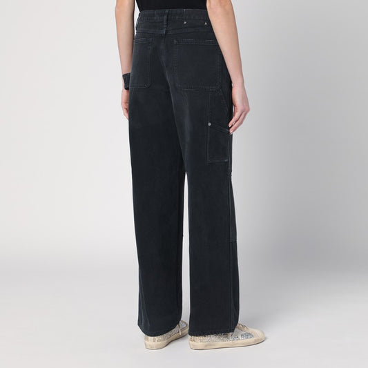 Golden Goose Wide black trousers in denim GWP01942P001921/Q_GOLDE-90100_102