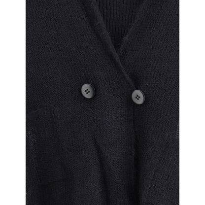 Giorgio Armani Black Mohair Cardigan