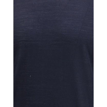 Giorgio Armani Blue Fleece Wool Sweatshirt
