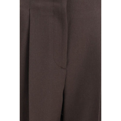 Giorgio Armani Brown Fleece Wool Casual Pants
