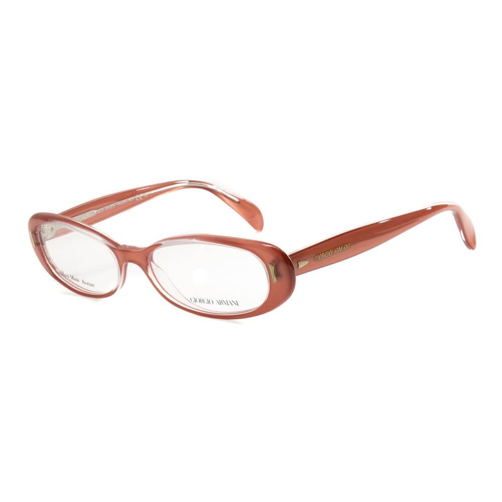 Giorgio Armani Multicolor Acetate Glasses (Frames) in pink, stylish eyewear for women, lens size 52mm, acetate material.