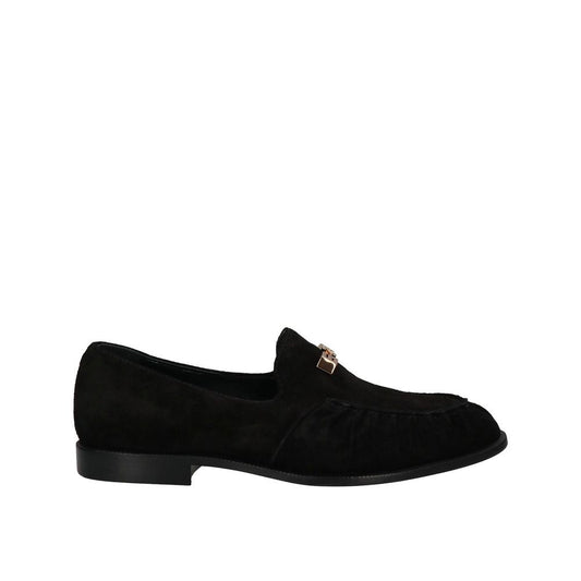 Giuseppe Zanotti Black Calfskin Slip-On Loafers