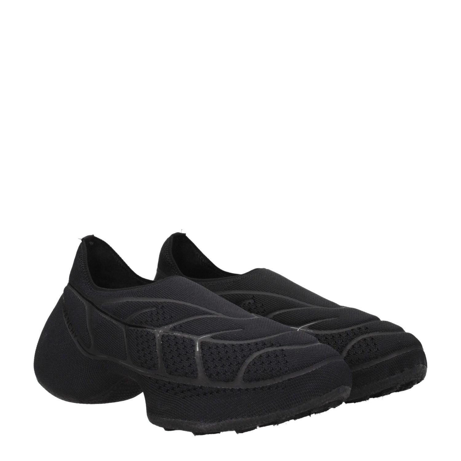 Givenchy Black Fabric Slip-On Loafers