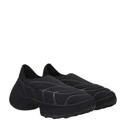 Givenchy Black Fabric Slip-On Loafers with side logo, round toe, mid heel, casual style, 6cm heel height, MPN BH0076H1C4001.