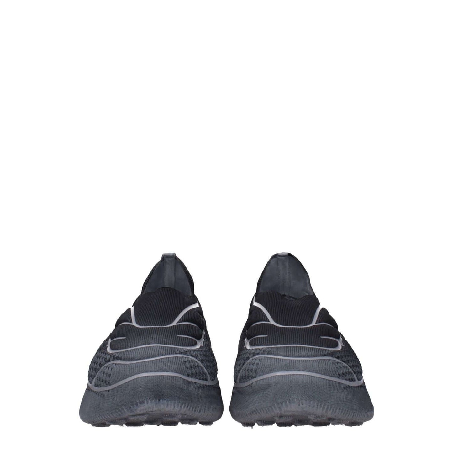 Givenchy Gray Fabric Athletic Sneakers with side logo, rubber sole, and round toe design, showcasing the stylish casual footwear.