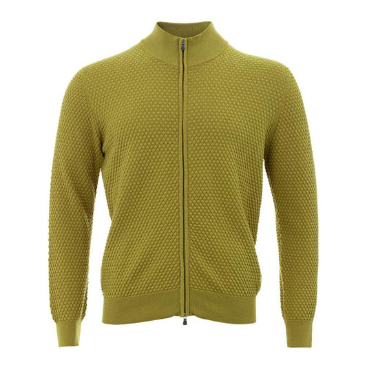 Gran Sasso Elegant Yellow Cotton Cardigan for Men GR-4333669-IT50 | L