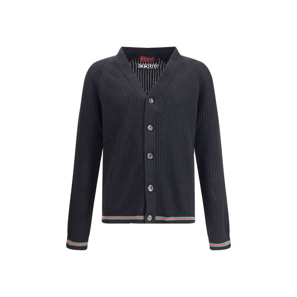 Gucci Black Cotton Cardigan