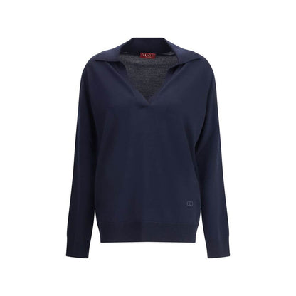 Gucci Blue Wool Sweatshirt