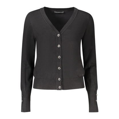 Guess Jeans Black Viscose Women Cardigan