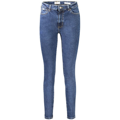 Guess Jeans Blue Cotton Women Jeans with 5-pocket design, perfect fit, and iconic logo for style and comfort.