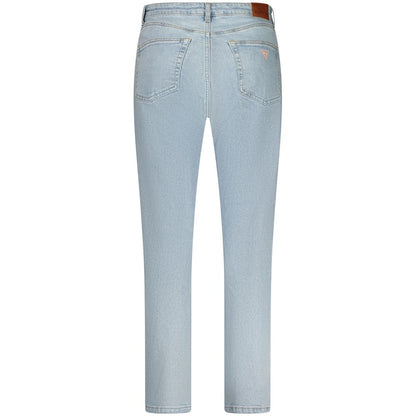Rear view of Guess Jeans Blue Cotton Women's Skinny Jean with five-pocket design.