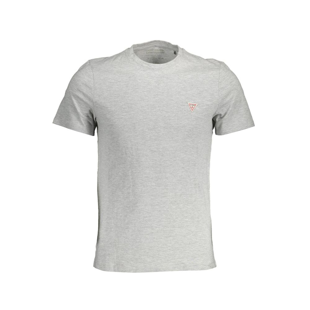Gray Guess Jeans t-shirt with logo for men, casual and stylish.